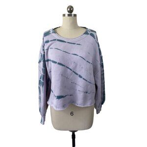Wildfox Sweatshirt Jogger Two Piece Set Small Medium Purple Tie Dyed Athleisure